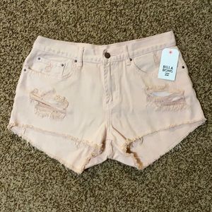 Billabong NWT blush Jean shorts